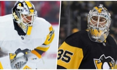 Pittsburgh Penguins goalies Matt Murray and Tristan Jarry