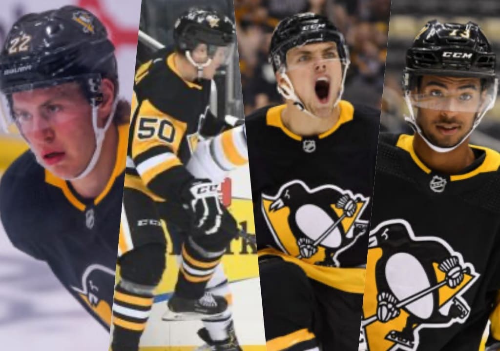 Pittsburgh Penguins Sam Poulin, Juuso Riikola, Nathan Legare, P-O Joseph